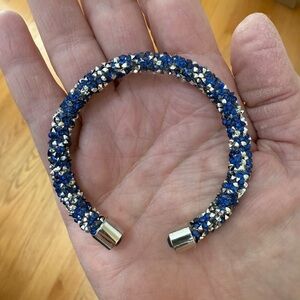 Amrita Singh Crystal Dust Blue and Silver Bracelet